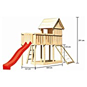 Karibu Kinderspielturm Frieda Set 40 (L x B x H: 309 x 107 x 291 cm, Natur) | BAUHAUS