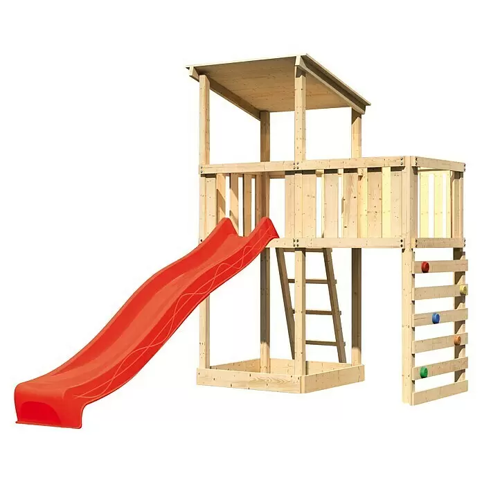 Karibu Kinderspielturm Anna Set 42L x B x H: 107 x 214 x 270 cm, Natur