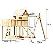 Karibu Kinderspielturm Frieda Set 43 (L x B x H: 309 x 347 x 291 cm, Natur) | BAUHAUS