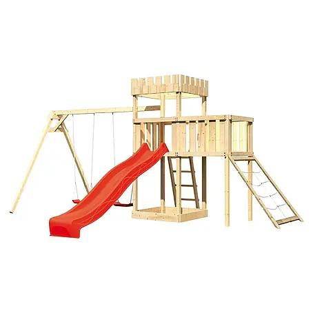 Karibu  Kinderspielturm Ritterburg Löwenherz Set 48
