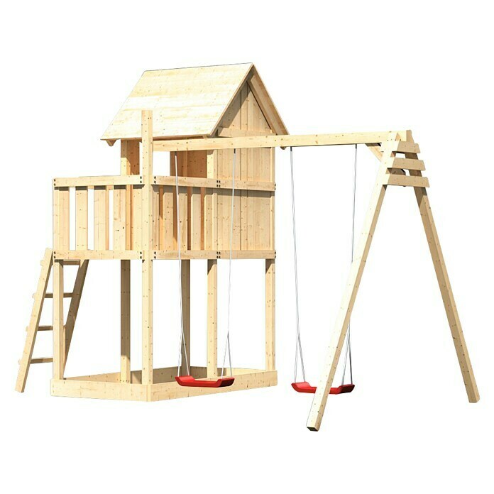 Karibu Kinderspielturm Frieda Set 4 (L x B x H: 264 x 347 x 291 cm, Natur) | BAUHAUS