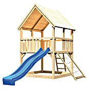 Karibu Kinderspielturm Luis Set 12 (L x B x H: 200 x 200 x 345 cm, Natur/Blau) | BAUHAUS