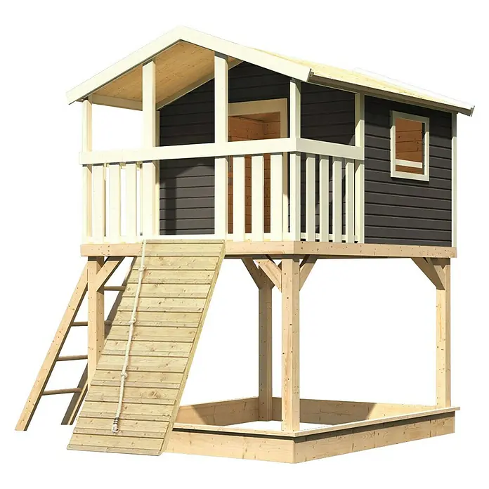 Karibu Spielhaus Benjamin Set 10 - L x B x H: 244 cm x 198 mm x