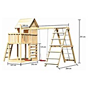 Karibu Kinderspielturm Frieda Set 24 (L x B x H: 264 x 415 x 291 cm, Natur) | BAUHAUS