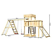 Karibu Kinderspielturm Ritterburg Löwenherz Set 44 (L x B x H: 264 x 522 x 259,5 cm, Natur) | BAUHAUS
