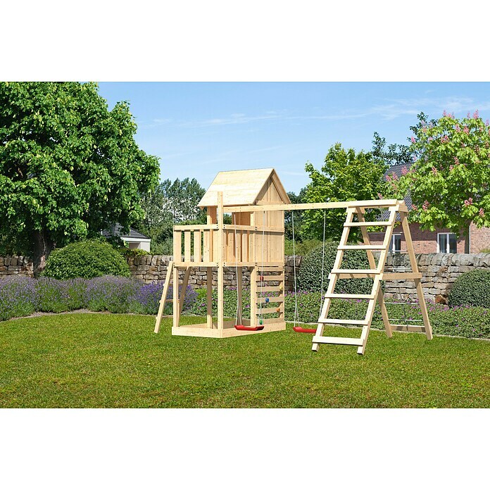Karibu Kinderspielturm Frieda Set 24 (L x B x H: 264 x 415 x 291 cm, Natur) | BAUHAUS
