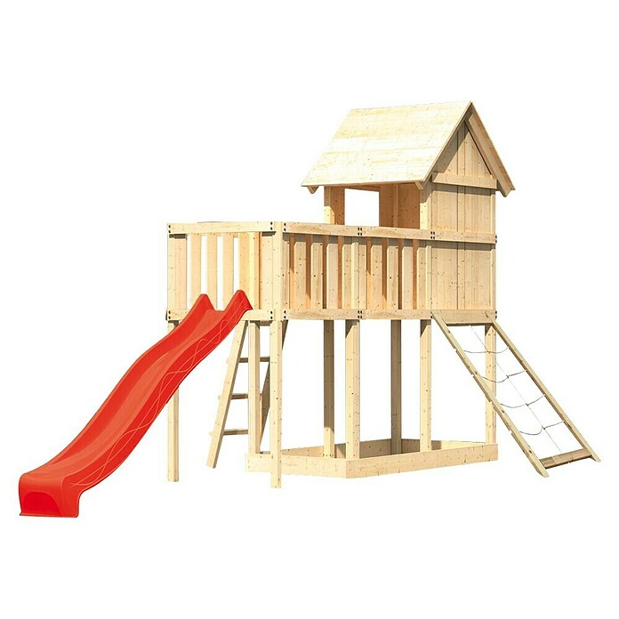 Karibu Kinderspielturm Frieda Set 40 (L x B x H: 309 x 107 x 291 cm, Natur) | BAUHAUS
