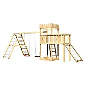 Karibu Kinderspielturm Ritterburg Löwenherz Set 44 (L x B x H: 264 x 522 x 259,5 cm, Natur) | BAUHAUS