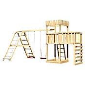 Karibu Kinderspielturm Ritterburg Löwenherz Set 46 (L x B x H: 264 x 522 x 259,5 cm, Natur) | BAUHAUS