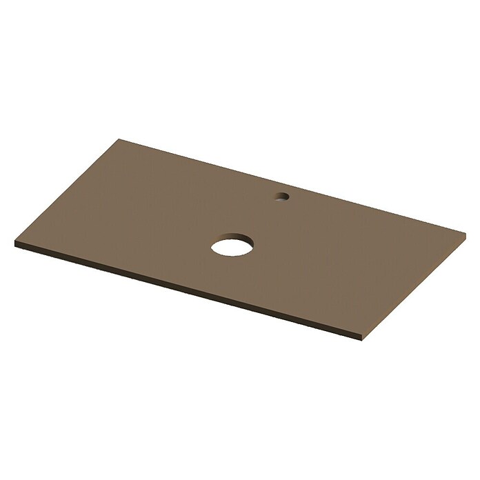 Encimera para lavabo Mineral centro (L x An x Al: 46 x 81 x 1,5 cm, Cacao) | BAUHAUS