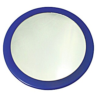 MSV Espejo cosmético con ventosa (Diámetro: 15 cm, Redonda, Azul, Aumento: 300 %)