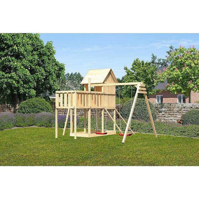 Karibu Kinderspielturm Frieda Set 43 (L x B x H: 309 x 347 x 291 cm, Natur) | BAUHAUS