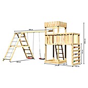 Karibu Kinderspielturm Ritterburg Löwenherz Set 46 (L x B x H: 264 x 522 x 259,5 cm, Natur) | BAUHAUS