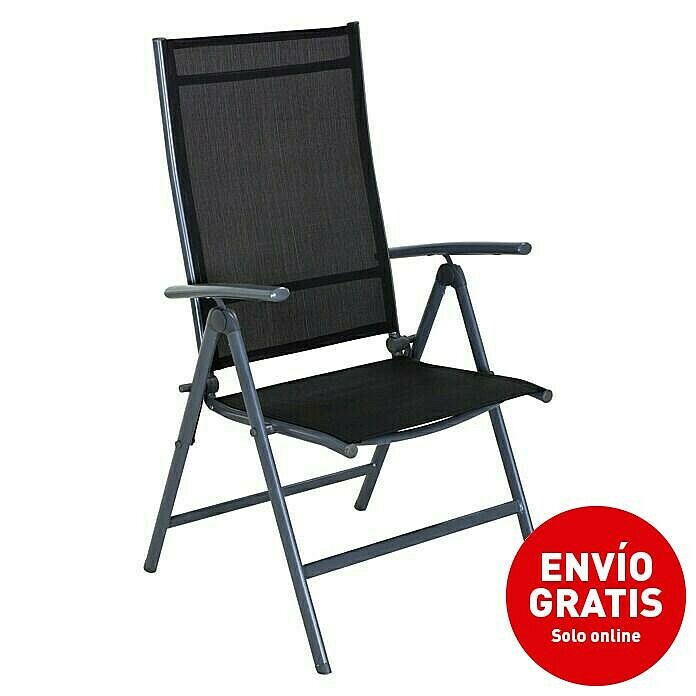 Sunfun Sillón de posiciones Lea (Negro, Respaldo regulable)