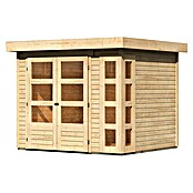 Karibu Gartenhaus Kerko 3 (Außenmaß inkl. Dachüberstand (B x T): 266 x 238 cm, Holz, Natur) | BAUHAUS