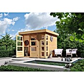 Karibu Gartenhaus Kerko 3 (Außenmaß inkl. Dachüberstand (B x T): 266 x 238 cm, Holz, Natur) | BAUHAUS