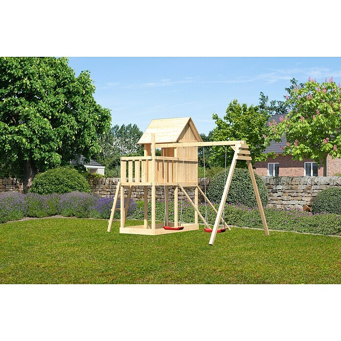 Karibu Kinderspielturm Frieda Set 21 (L x B x H: 264 x 347 x 291 cm, Natur) | BAUHAUS