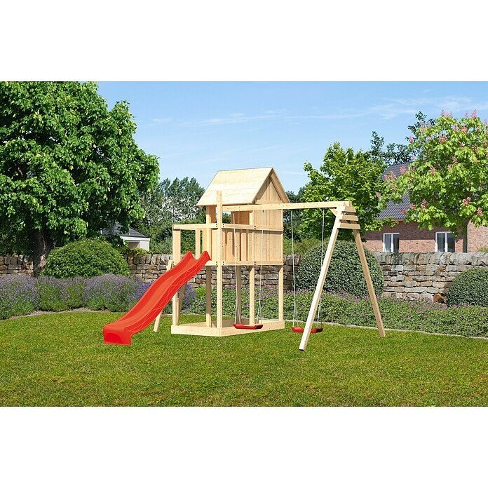 Karibu Kinderspielturm Frieda Set 10 (L x B x H: 264 x 347 x 291 cm, Natur) | BAUHAUS