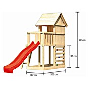 Karibu Kinderspielturm Frieda Set 18 (L x B x H: 107 x 202 x 291 cm, Natur) | BAUHAUS