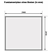 Karibu Gartenhaus Kerko 5 (Außenmaß inkl. Dachüberstand (B x T): 329 x 262 cm, Holz, Terragrau) | BAUHAUS