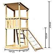 Karibu Kinderspielturm Anna Set 7 (L x B x H: 107 x 107 x 270 cm, Natur) | BAUHAUS
