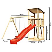 Karibu Kinderspielturm Anna Set 10 (L x B x H: 264 x 347 x 270 cm, Natur) | BAUHAUS