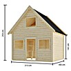 Karibu Spielhaus Kalle (L x B x H: 183,5 x 212,5 x 253 cm, Holz, Natur) | BAUHAUS