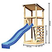 Karibu Kinderspielturm Anna Set 17 (L x B x H: 107 x 107 x 270 cm, Natur) | BAUHAUS