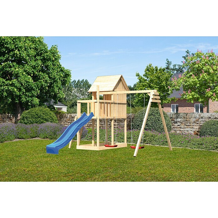 Karibu Kinderspielturm Frieda Set 9 (L x B x H: 264 x 347 x 291 cm, Natur) | BAUHAUS