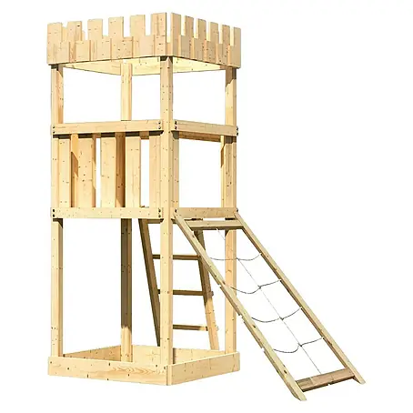 Karibu  Kinderspielturm Ritterburg Löwenherz Set 7