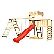 Karibu Kinderspielturm Ritterburg Löwenherz Set 54 (L x B x H: 264 x 522 x 259,5 cm, Natur/Rot) | BAUHAUS