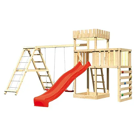 Karibu  Kinderspielturm Ritterburg Löwenherz Set 54