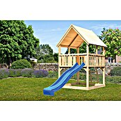 Karibu Kinderspielturm Luis Set 2 (L x B x H: 200 x 200 x 345 cm, Natur/Blau) | BAUHAUS