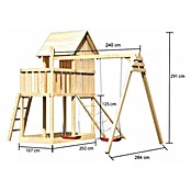 Karibu Kinderspielturm Frieda Set 21 (L x B x H: 264 x 347 x 291 cm, Natur) | BAUHAUS