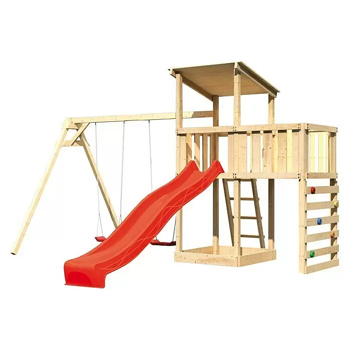 Karibu Kinderspielturm Anna Set 52L x B x H: 264 x 454 x 270 cm, Natur