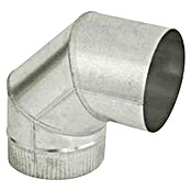 Codo para tubos galvanizado (175 mm, 90°, Galvanizado, Plateado)