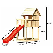 Karibu Kinderspielturm Frieda Set 3 (L x B x H: 202 x 107 x 291 cm, Natur) | BAUHAUS