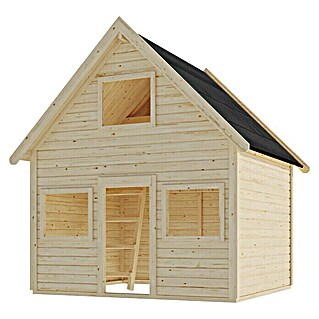 Karibu Spielhaus Kalle (L x B x H: 183,5 x 212,5 x 253 cm, Holz, Natur)