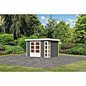 Karibu Gartenhaus Kerko 5 (Außenmaß inkl. Dachüberstand (B x T): 329 x 262 cm, Holz, Terragrau) | BAUHAUS
