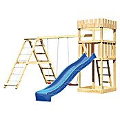 Karibu Kinderspielturm Ritterburg Löwenherz Set 11 (L x B x H: 264 x 415 x 259,5 cm, Natur/Blau) | BAUHAUS