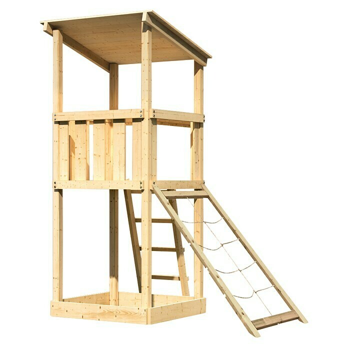 Karibu Kinderspielturm Anna Set 7 (L x B x H: 107 x 107 x 270 cm, Natur) | BAUHAUS