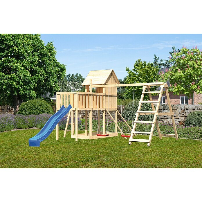 Karibu Kinderspielturm Frieda Set 49 (L x B x H: 309 x 415 x 291 cm, Natur) | BAUHAUS