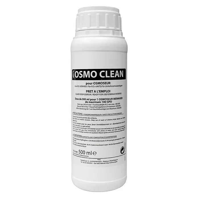 Bb agua Limpiador osmosis Osmo Clean - 500 ml, Apto para: Equipos de ósmosis - Imagen de Osmo Clean, una solución para sistemas de ósmosis inversa.