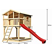 Karibu Spielhaus Benjamin Set 4 (L x B x H: 244 cm x 198 mm x 309 cm, Holz, Natur) | BAUHAUS