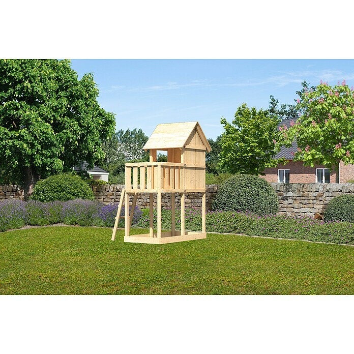 Karibu Kinderspielturm Frieda Set 1 (L x B x H: 202 x 107 x 291 cm, Natur) | BAUHAUS