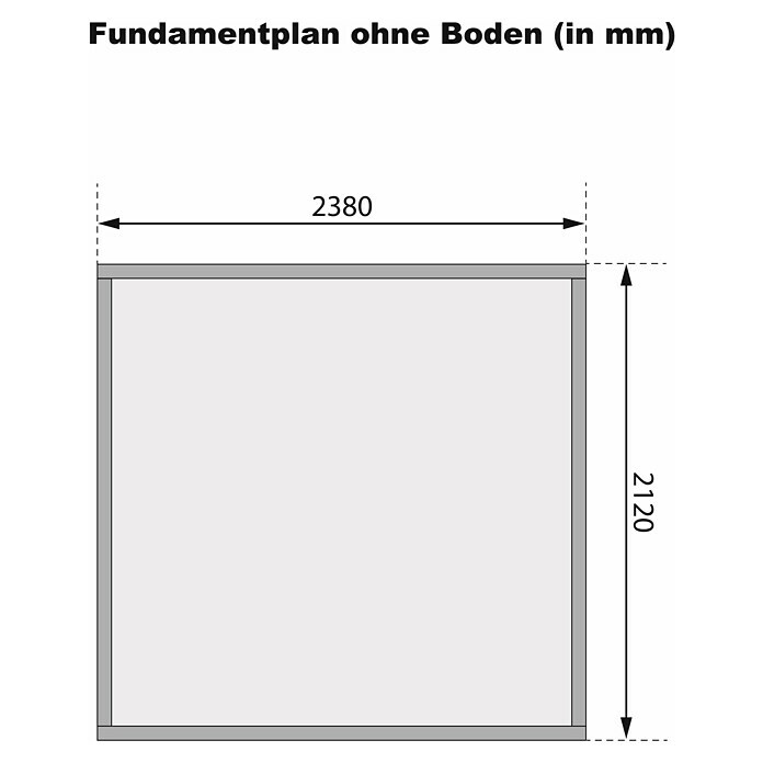 Karibu Gartenhaus Kerko 3 (Außenmaß inkl. Dachüberstand (B x T): 266 x 238 cm, Holz, Natur) | BAUHAUS