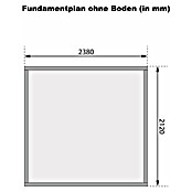 Karibu Gartenhaus Kerko 3 (Außenmaß inkl. Dachüberstand (B x T): 266 x 238 cm, Holz, Natur) | BAUHAUS