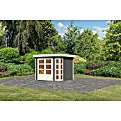 Karibu Gartenhaus Kerko 3 (Außenmaß inkl. Dachüberstand (B x T): 266 x 238 cm, Holz, Terragrau) | BAUHAUS