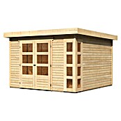 Karibu Gartenhaus Kerko 6 (Außenmaß inkl. Dachüberstand (B x T): 334 x 331 cm, Holz, Natur) | BAUHAUS
