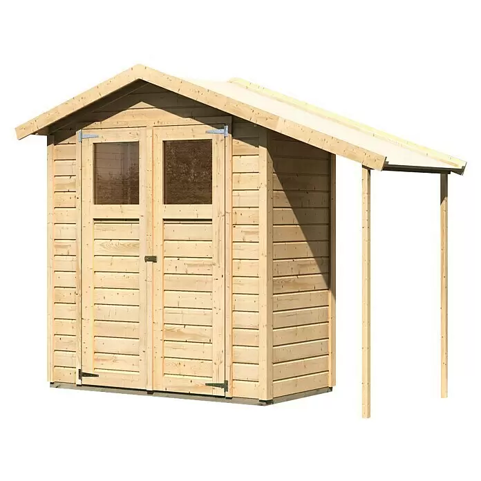 Karibu GartenhausAußenmaß inkl. Dachüberstand (B x T): 289 x 120 cm, Holz, Natur